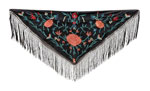 Little Black Shawl Embroidered in Colours Salmon Flower 90.909€ #50759M5NGCOLSSLMN24
